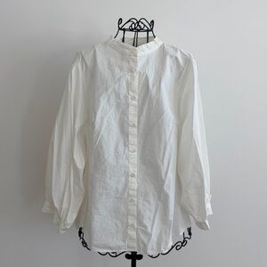 Anthropologie White Button Down Shirt